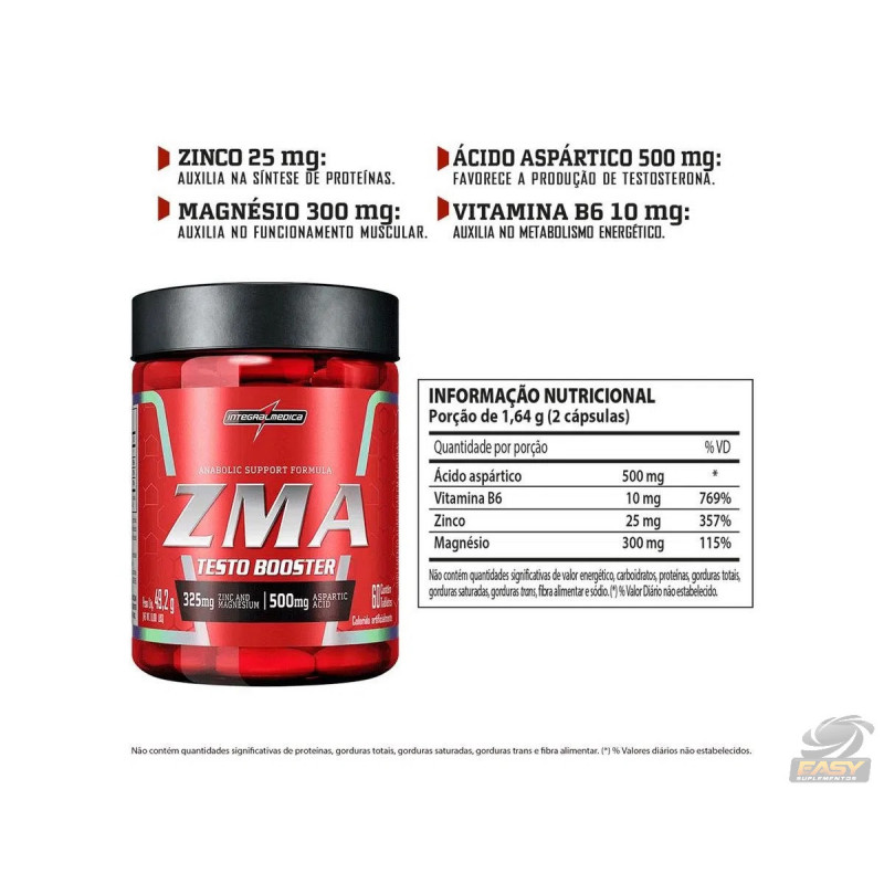 ZMA TESTO BOOSTER (60 CAPS) INTEGRALMÉDICA