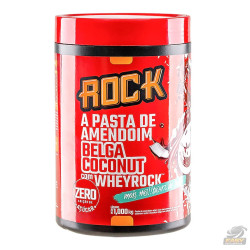 PASTA DE AMENDOIM WHEY ROCK (1KG - BELGA COCONUT C/WHEY) - ROCK PEANUT