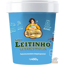 LEITINHO COM WHEY PROTEIN PASTA DE AMENDOIM (450G) - LAGANEXA