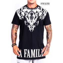 CAMISETA DIAMOND PRETA COM BRANCO - FIT CLOTHING