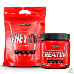 COMBO WHEY 100% PURE REFIL (907G) + CREATINA (300G) - INTEGRALMEDICA
