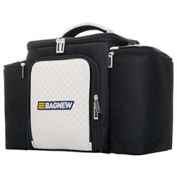 BOLSA TÉRMICA BAG NEW FASHION PRETO COM BRANCO (4 REFEIÇÕES) - BAG NEW