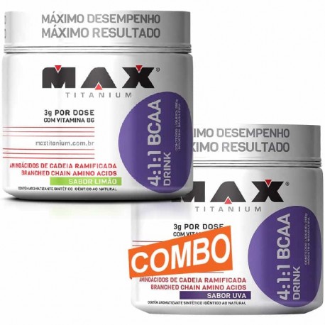 COMBO 2 UNIDADES BCAA 4:1:1 DRINK (280G) - MAX TITANIUM