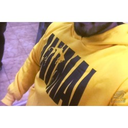 BLUSA MOLETOM ANIMAL/LEAVE ME ALONE (AMARELA) - HARDCORE FITNESS