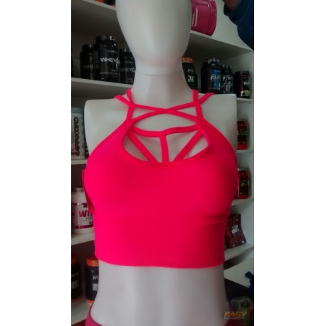 TOP TODO TRANÇADO (ROSA ) - FLOW FIT