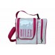 BOLSA TÉRMICA RULED MINI FIT - BRANCO VINIL COM ROSA