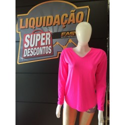 BLUSA MANGA LONGA TREINO (ROSA) - FLOW FIT