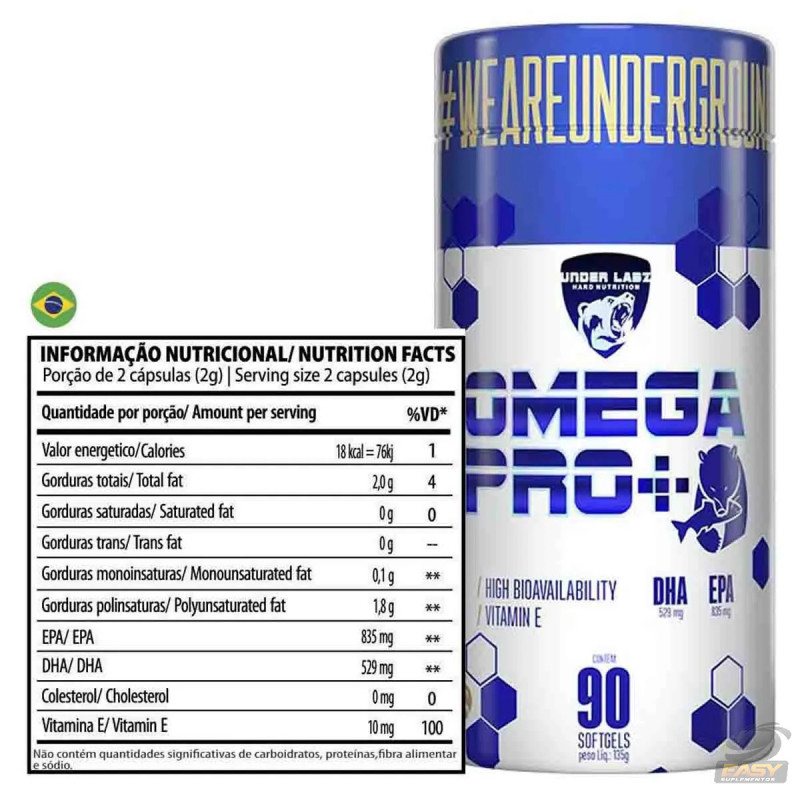 O mais concentrado do mercado OMEGA PRO+ (90 CAPS) - UNDER LABZ