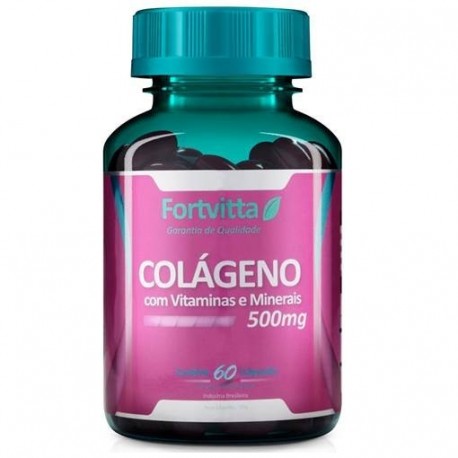 COLÁGENO COM VITAMINAS E MINERAIS (500MG - 60CAPS) - FORTVITTA