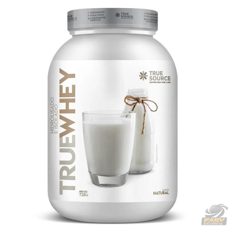 TRUE WHEY PROTEIN HIDROLISADO E ISOLADO (NEUTRO 728G) TRUE SOURCE