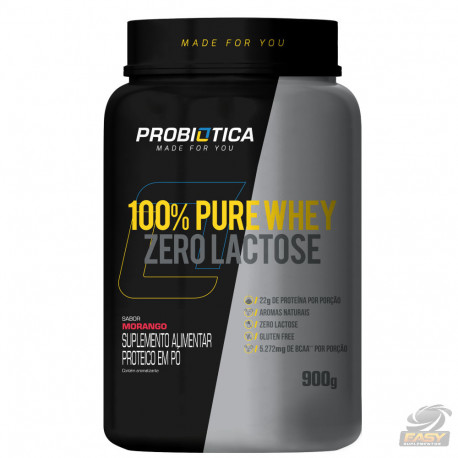 100% PURE WHEY ZERO LACTOSE (900G) - PROBIÓTICA