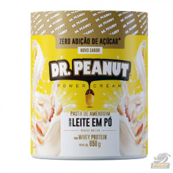 PASTA DE AMENDOIM (LEITE EM PÓ COM WHEY - 650G) - DR PEANUT