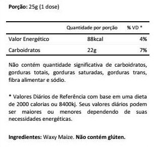 WAXY MAIZE - 3VS NUTRITION - SUPLEMENTOS ALIMENTARES - EASY SUPLEMENTOS