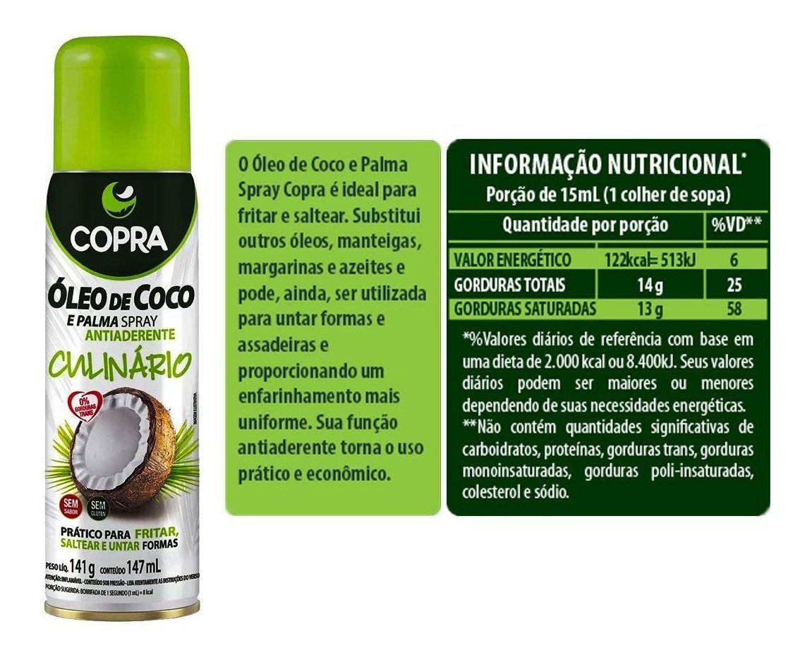 ÓLEO DE COCO E PALMA SPRAY (200ML) - COPRA
