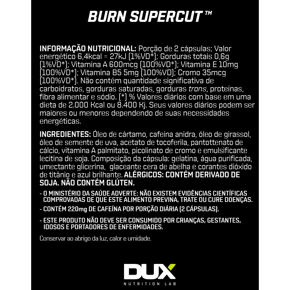 BURN SUPERCUT - (60 CAPS) - DUX NUTRITION