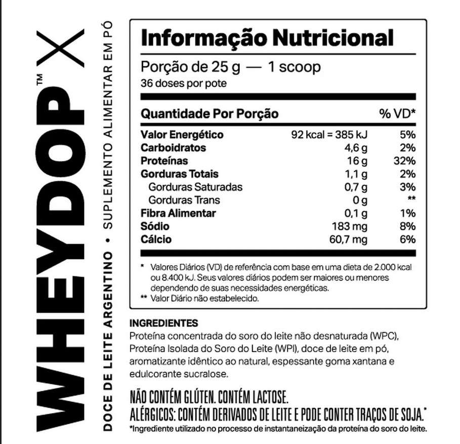 WHEYDOP X DOCE DE LEITE ARGENTINO (900G) - ELEMENTO PURO