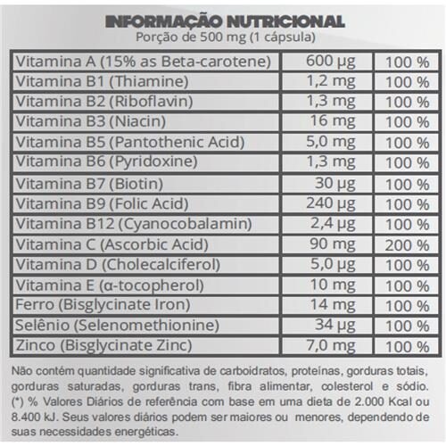 MULTIVITAMÍNICO MULTIVATOR (60 DIAS A-Z - HELP VITAMINAS