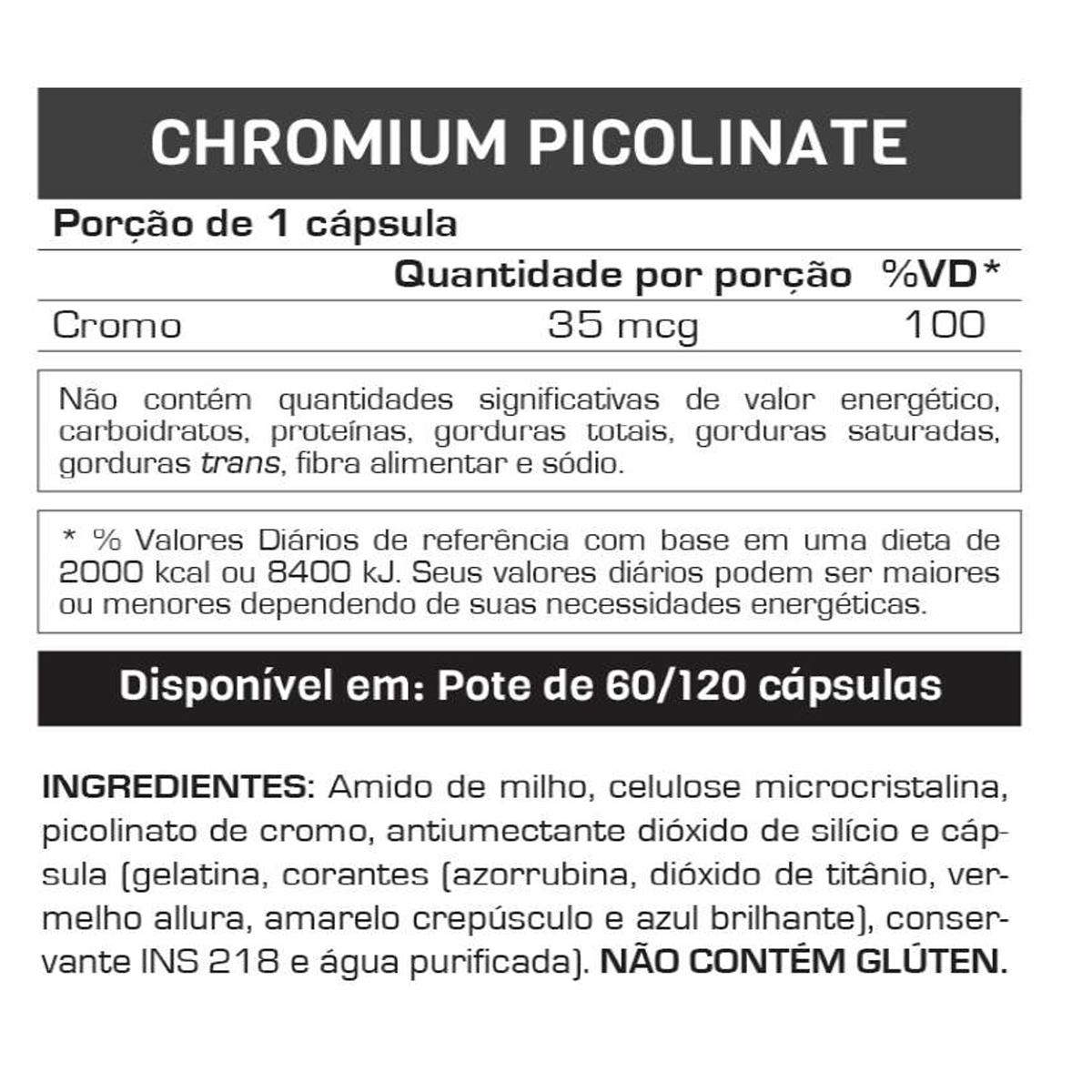 CHROMIUM PICOLINATE (120 CAPS) - MAX TITANIUM