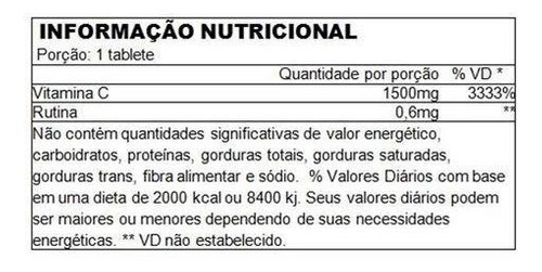 VITAMINA C 1500MG (60 TABLETS) - PERFORMANCE NUTRITION