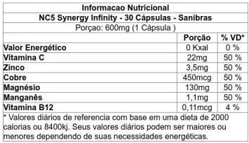 NC5 SYNERGY INFINITY - SANIBRAS - POWER SUPPLEMENTS - EASY SUPLEMENTOS