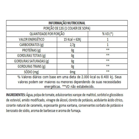 BARBECUE ZERO Sódio (220G) - SS NATURAL
